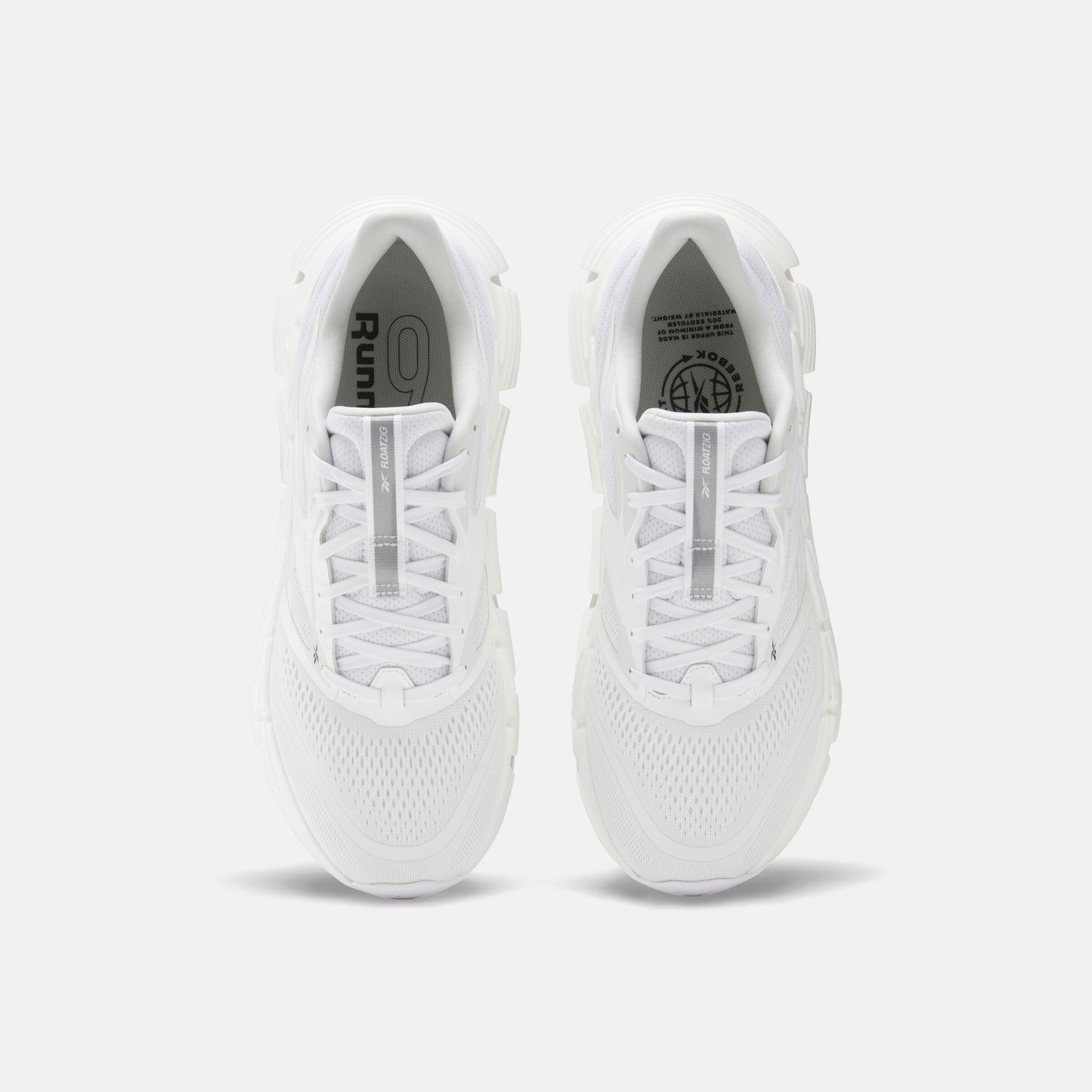 REEBOK FOOTWEAR MEN FloatZig 2 Running Shoes WHITE/WHITE/WHITE