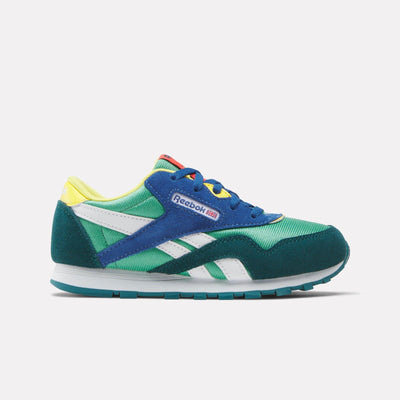 Reebok Footwear Kids Classic Nylon Shoes - Pre-School UPGRADEGREEN/RETROTEAL/TWILIGH