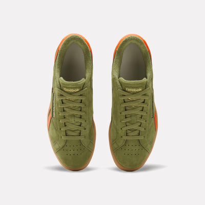 Reebok Footwear Men Club C Grounds UK Shoes DEEPOLIVE/PUMPORANGE/GUM