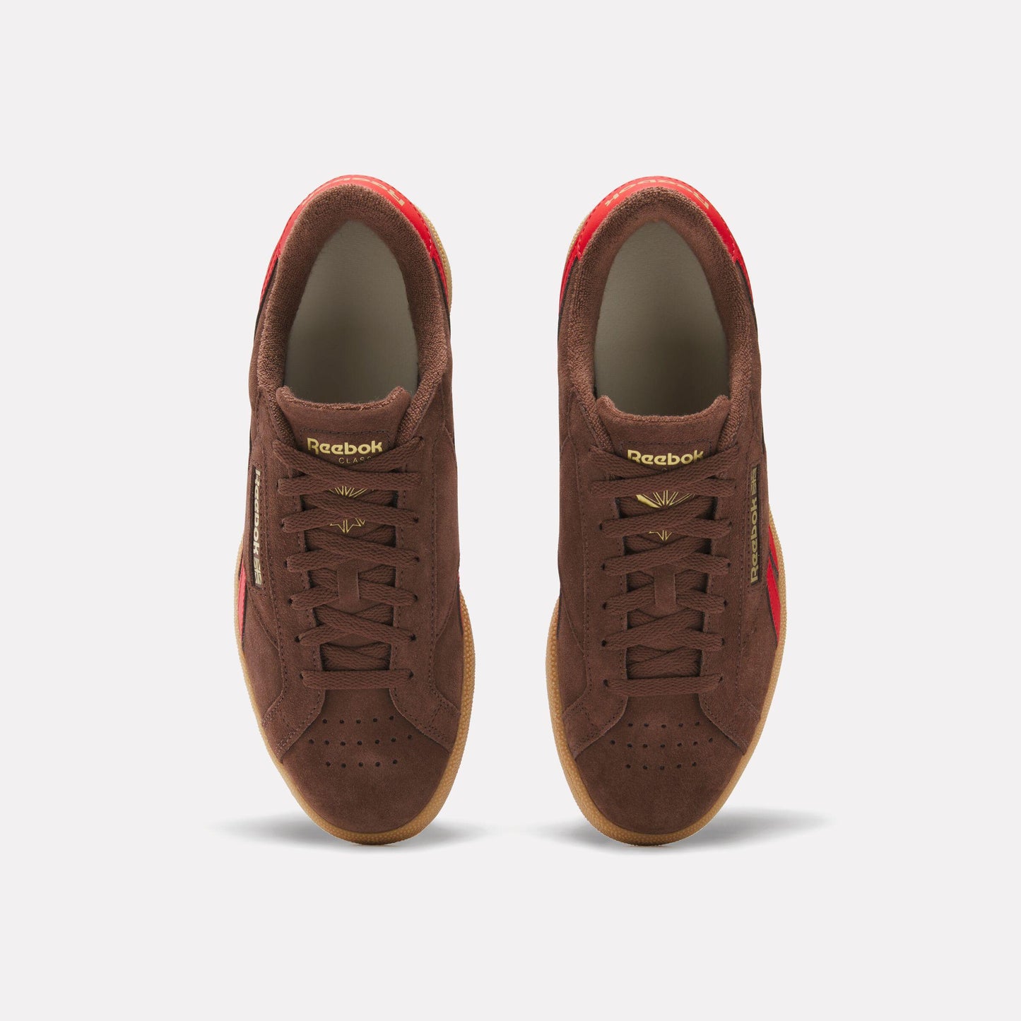 Reebok Footwear Men Club C Grounds UK Shoes CAMPUSBROWN/VECTORRED/GUM