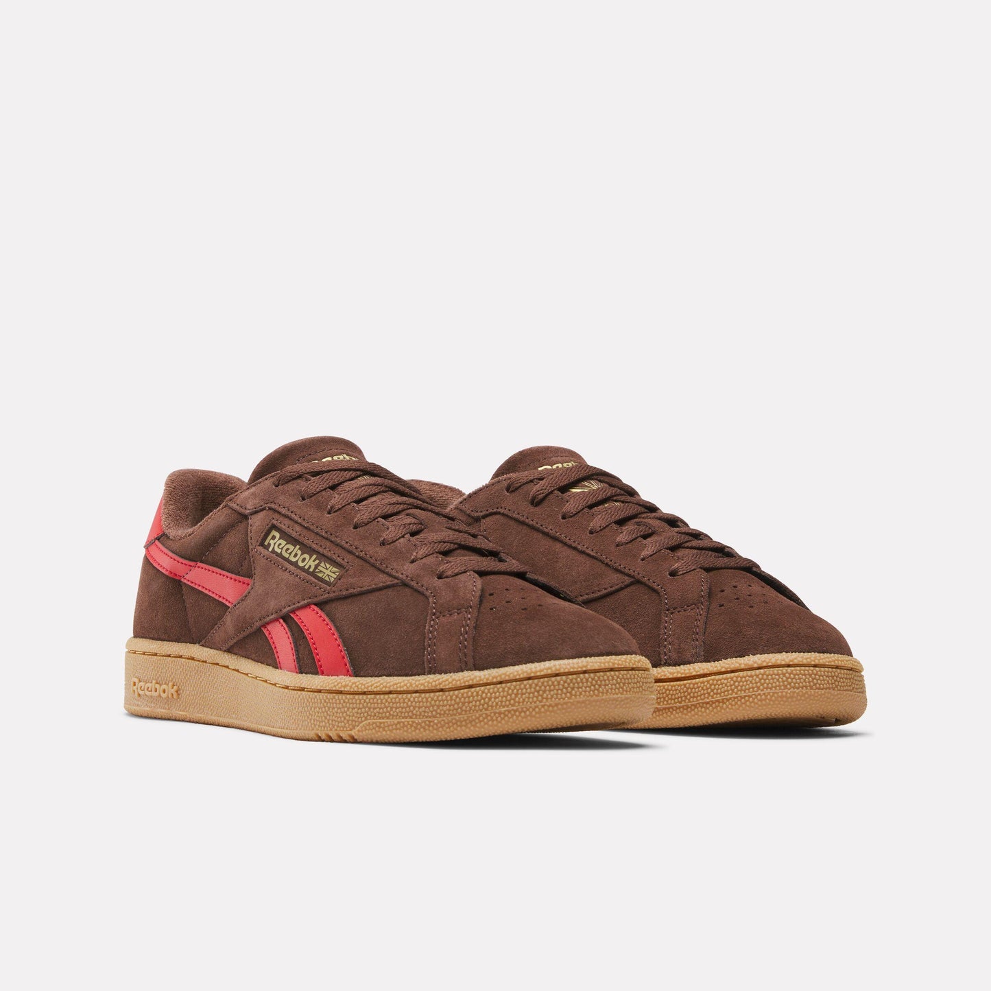 Reebok Footwear Men Club C Grounds UK Shoes CAMPUSBROWN/VECTORRED/GUM