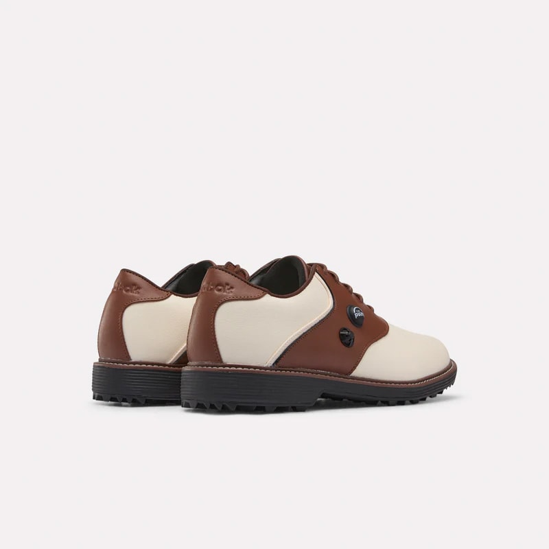 REEBOK FOOTWEAR UNISEX OG Pump Golf Shoes CHALK/UNEARTHED BROWN/BLACK