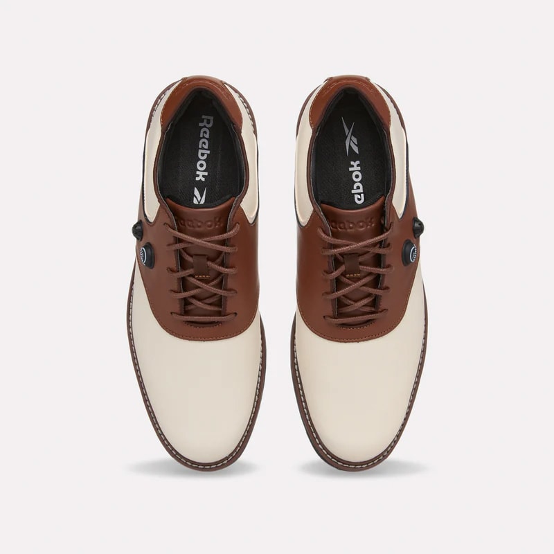 REEBOK FOOTWEAR UNISEX OG Pump Golf Shoes CHALK/UNEARTHED BROWN/BLACK