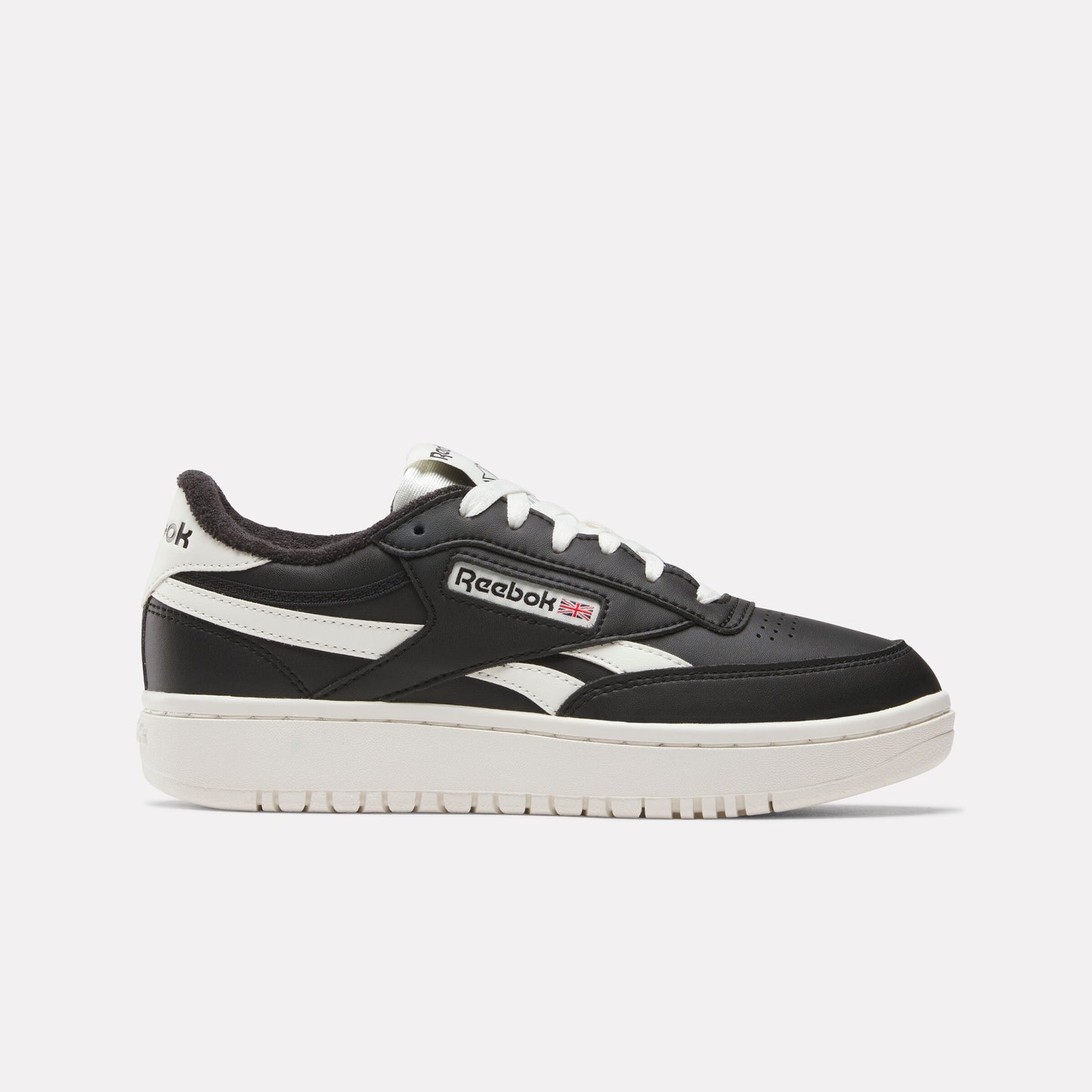 REEBOK FOOTWEAR WOMEN Club C Double Revenge Shoes BLACK/BLACK/CHALK