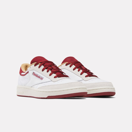 REEBOK FOOTWEAR UNISEX Club C 85 Shoes WHITE/RETRORED/CHALK