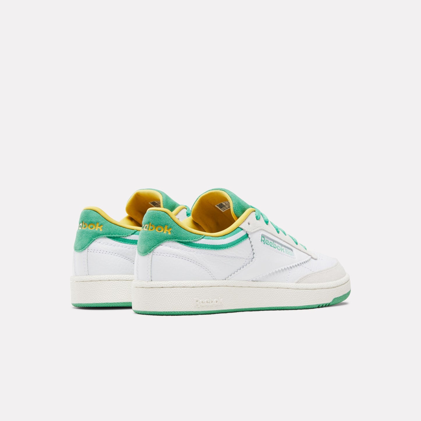 REEBOK FOOTWEAR UNISEX Club C 85 Shoes WHITE/UPGRADEGREEN/CHALK