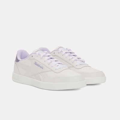 Reebok Footwear Women Court Advance Shoes LUXEGREY/DIGITALGLEAM/PURPLEFU