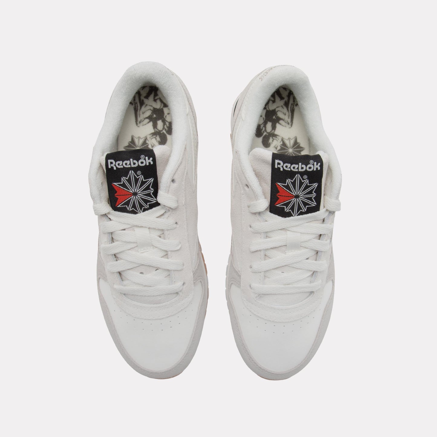 Reebok Footwear Women Classic Leather Shoes CHALK/MOONSTONE/WASHED BLACK