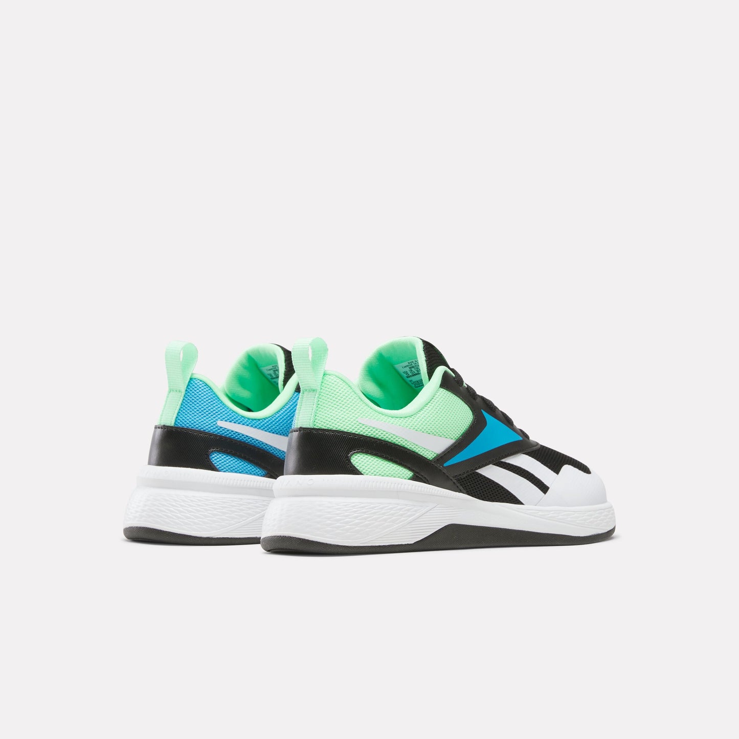 REEBOK FOOTWEAR KIDS Nano Play Shoes (Laces) - Pre-School BLACK/GREENGLOW/FUTURECYAN