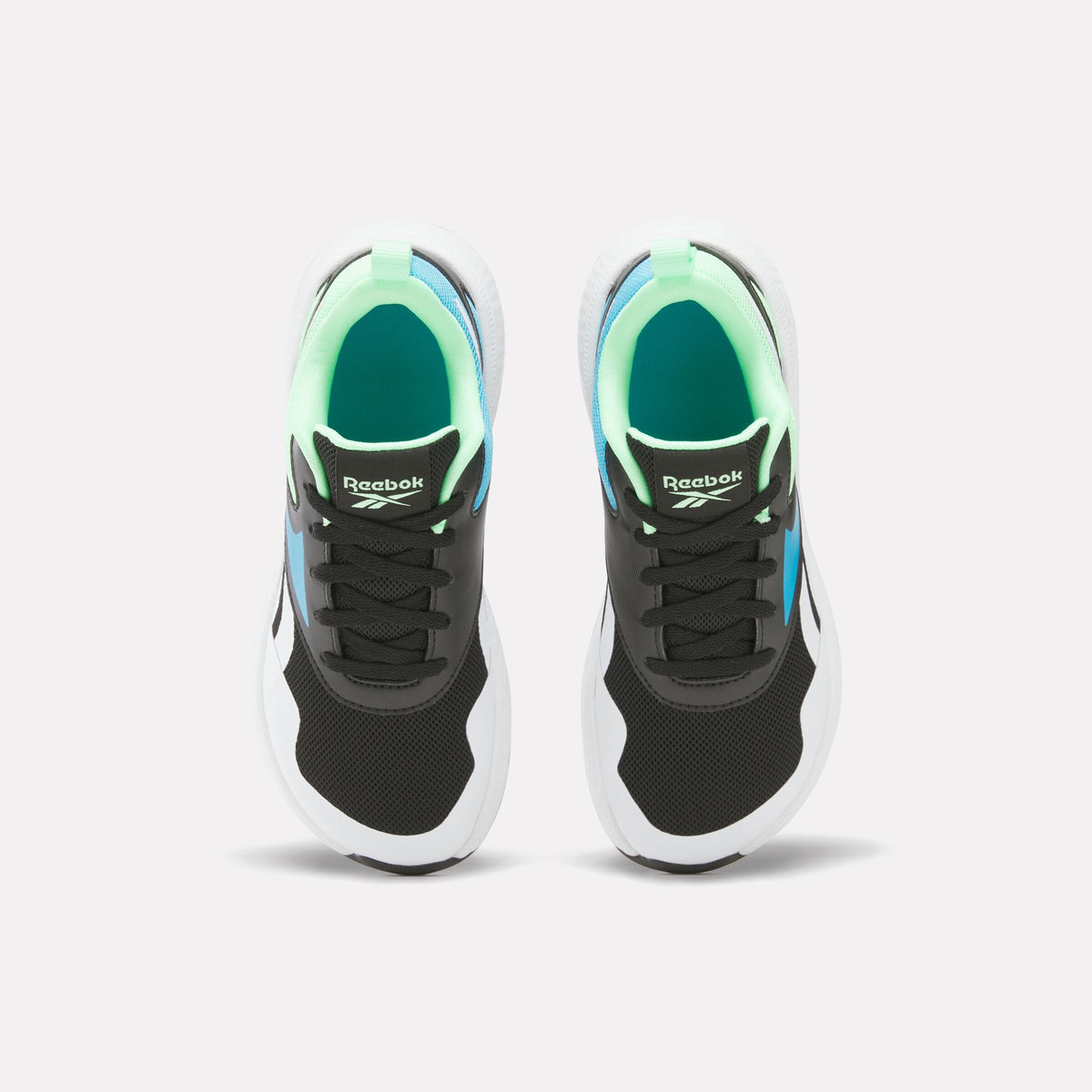 REEBOK FOOTWEAR KIDS Nano Play Shoes (Laces) - Pre-School BLACK/GREENGLOW/FUTURECYAN