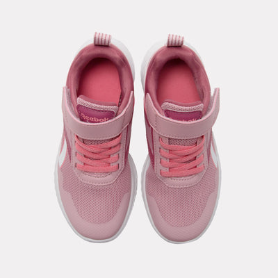 Reebok Footwear Kids Rush Runner Elastic Lace Shoes – Pre-School CHILD DUSTYROSE/STUDIOPINK/FTWRWHITE