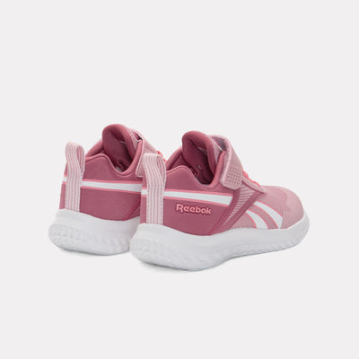 Reebok Footwear Kids Rush Runner Elastic Lace Shoes – Pre-School CHILD DUSTYROSE/STUDIOPINK/FTWRWHITE
