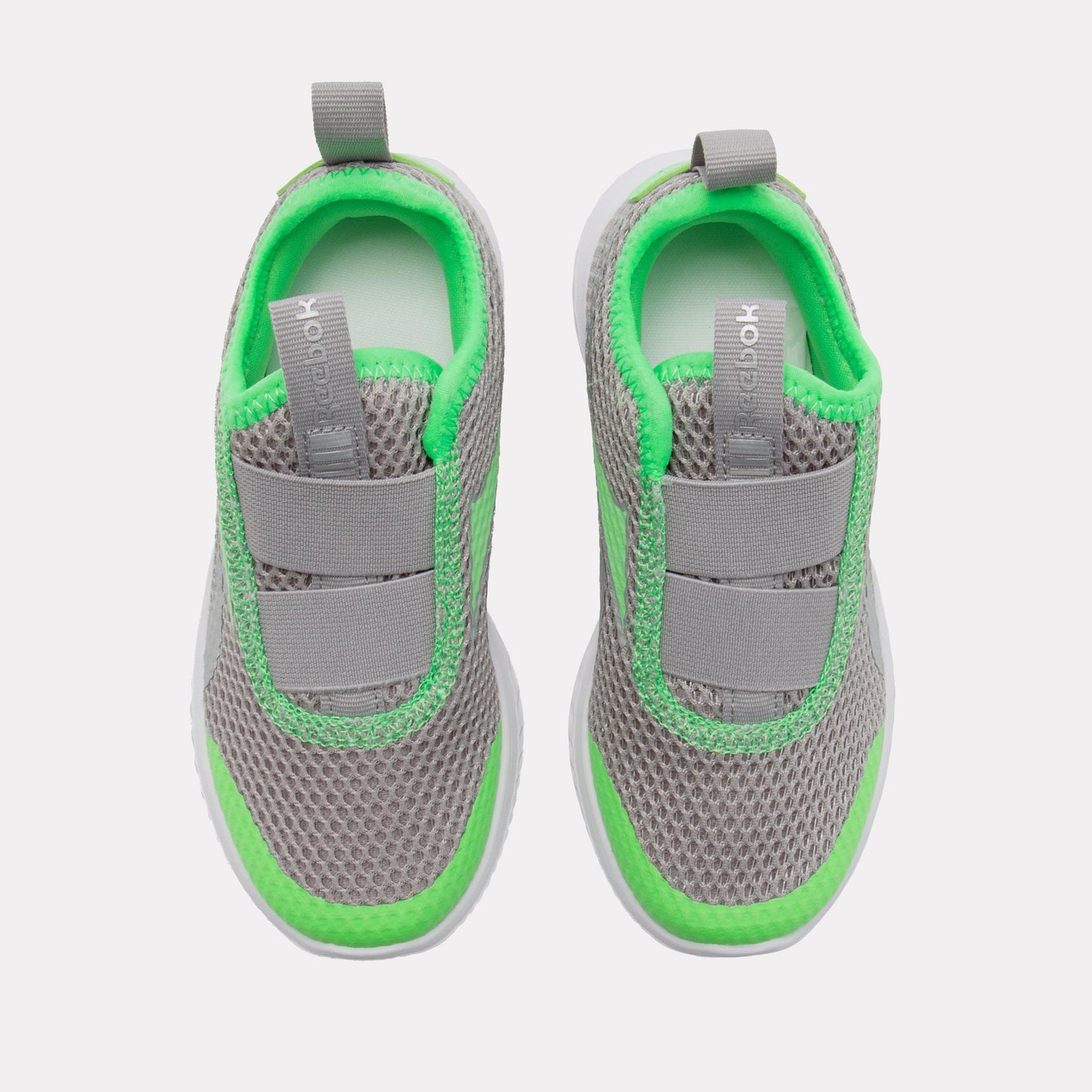 Reebok Footwear Kids Rush Runner Slip-On Shoes – Pre-School GREY2/SOLARLIME/SILVERMET