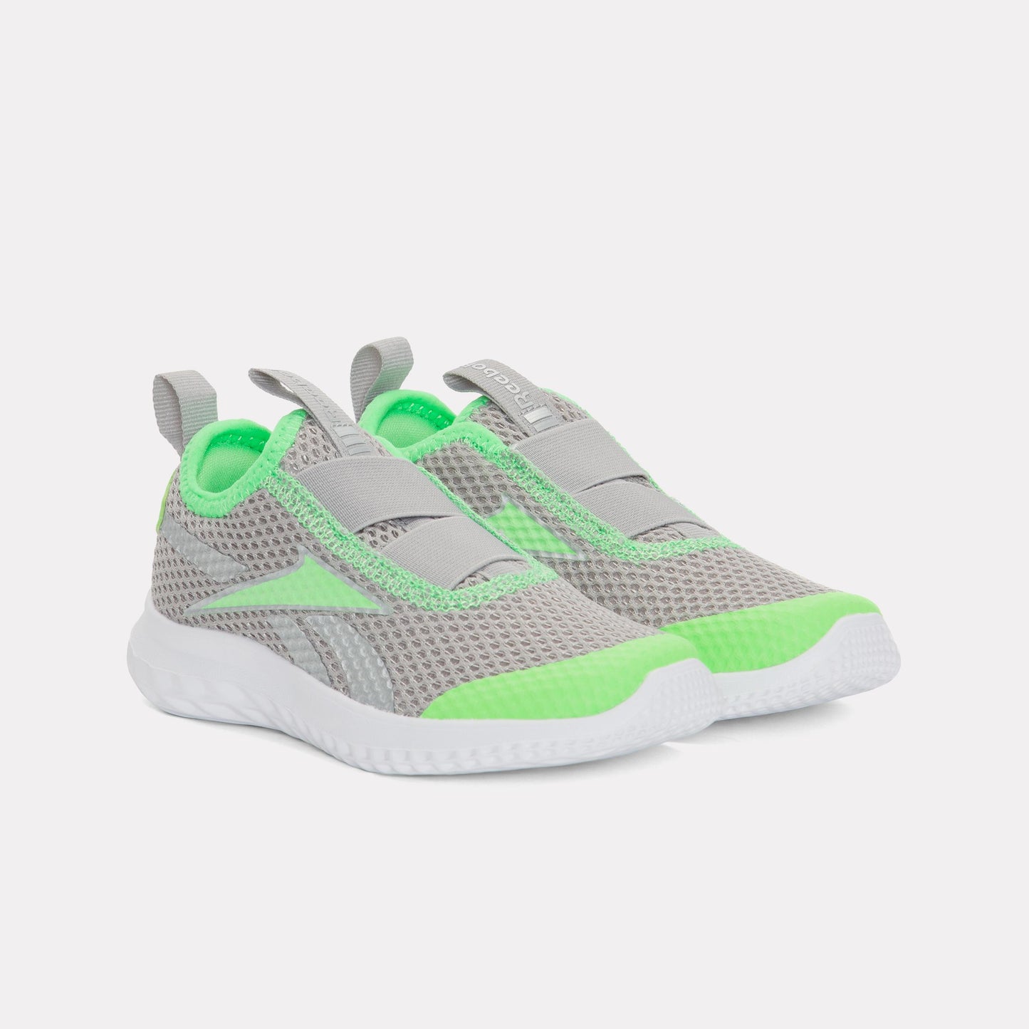 Reebok Footwear Kids Rush Runner Slip-On Shoes – Pre-School GREY2/SOLARLIME/SILVERMET