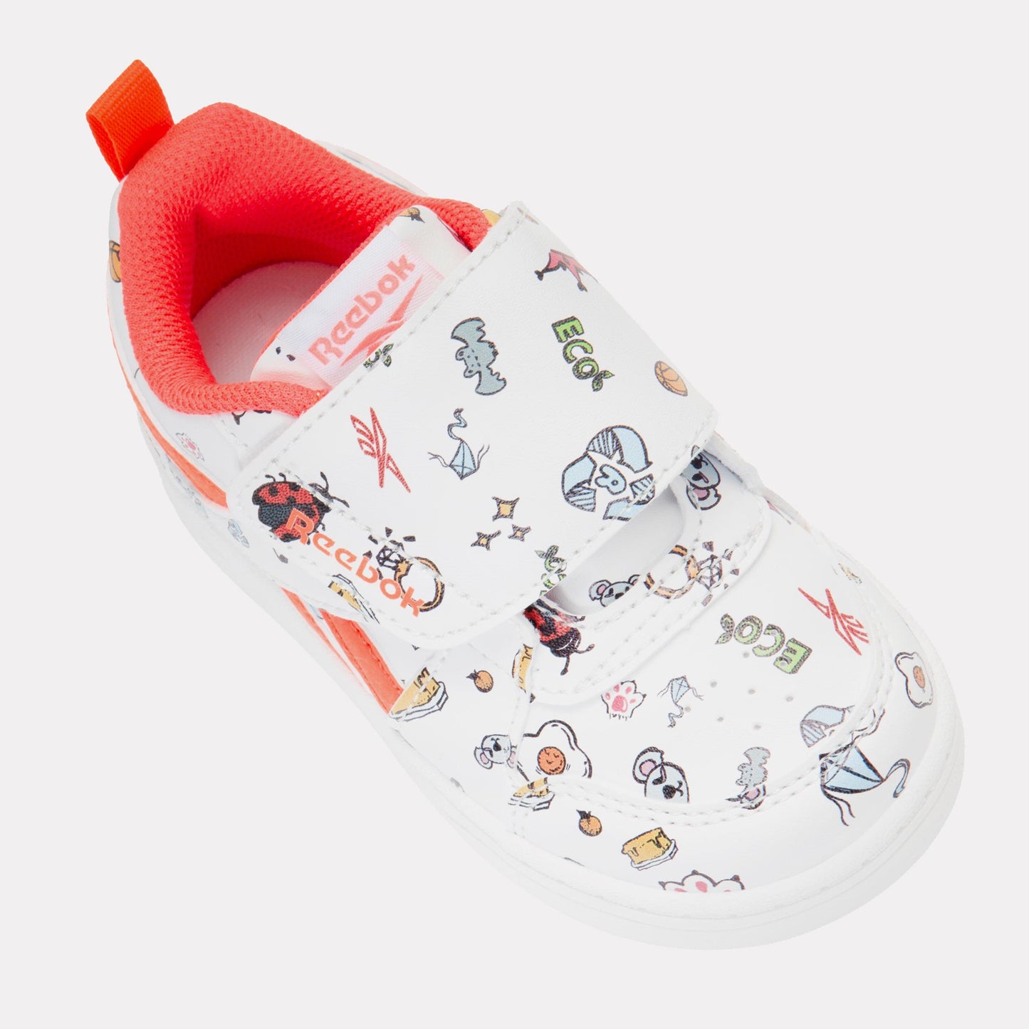 Reebok Footwear Kids Prime Snug Shoes – Baby & Toddler WHITE/PINKBLAST/FLASHORANGE