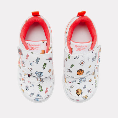 Reebok Footwear Kids Prime Snug Shoes – Baby & Toddler WHITE/PINKBLAST/FLASHORANGE