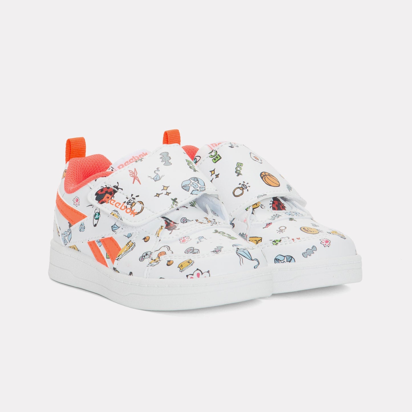 Reebok Footwear Kids Prime Snug Shoes – Baby & Toddler WHITE/PINKBLAST/FLASHORANGE