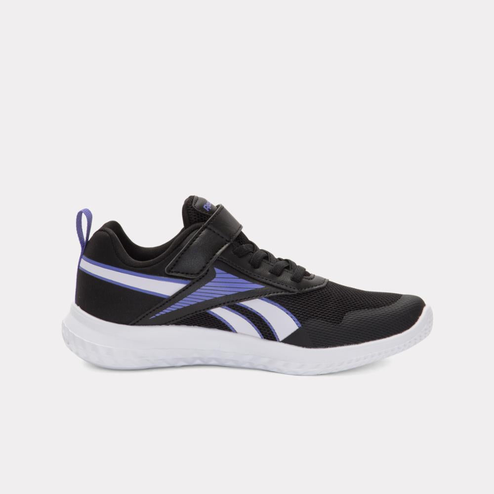 Reebok Footwear Kids Rush Runner Shoes – Pre-School CHILD BLACK/DIGITALGLEAM/ROYALPURPLE