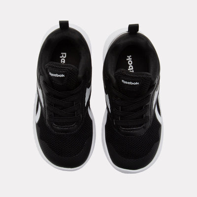 Reebok Footwear Kids Rush Runner Shoes – Baby & Toddler BLACK/BLACK/WHITE