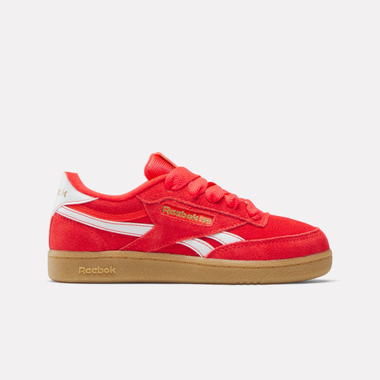 REEBOK FOOTWEAR KIDS Club C Revenge Shoes - Pre-School ENERGYRED/FTWRWHITE/GOLDMET