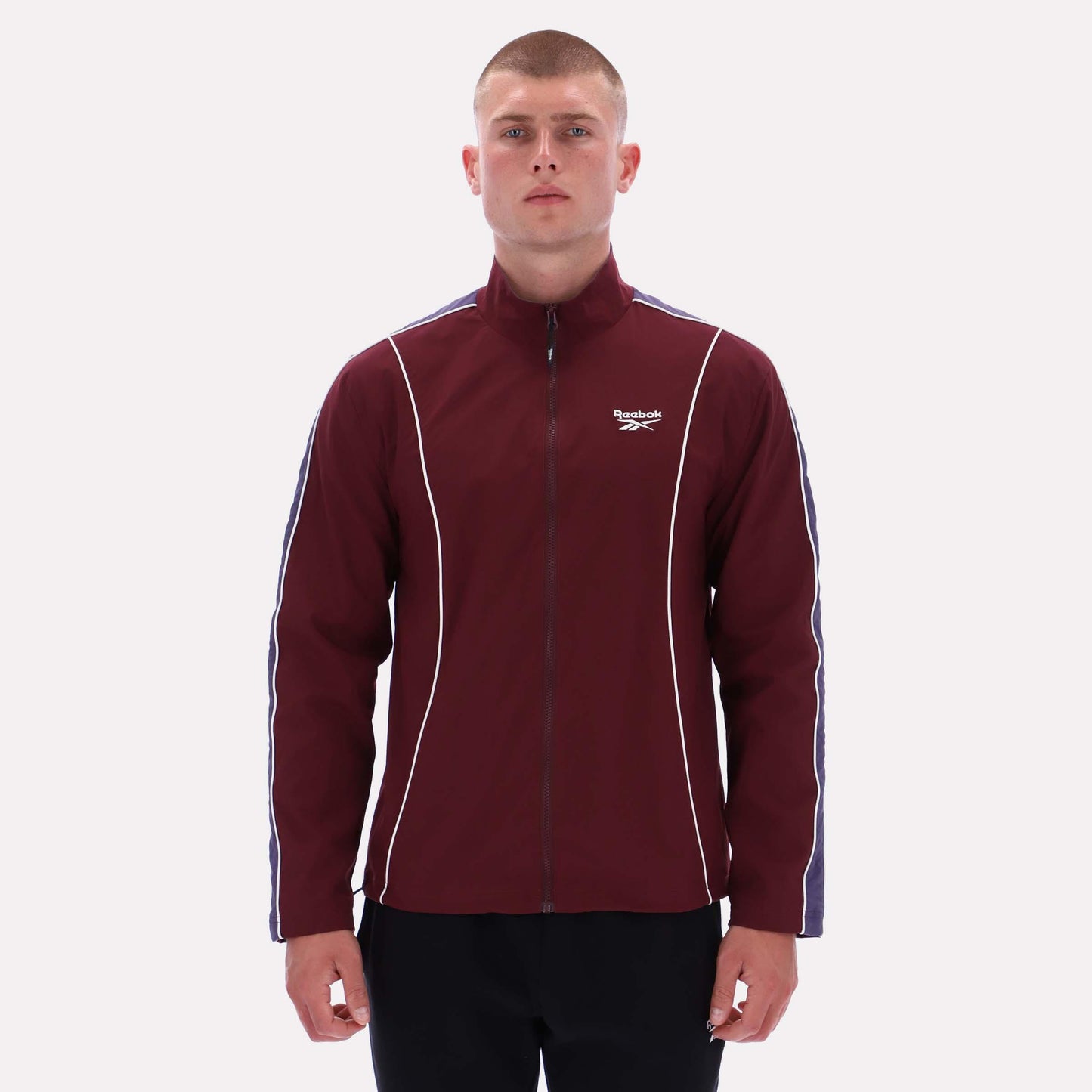 Reebok Apparel Men Heritage Sport Track Jacket BLACK CHERRY