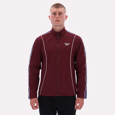 Reebok Apparel Men Heritage Sport Track Jacket BLACK CHERRY