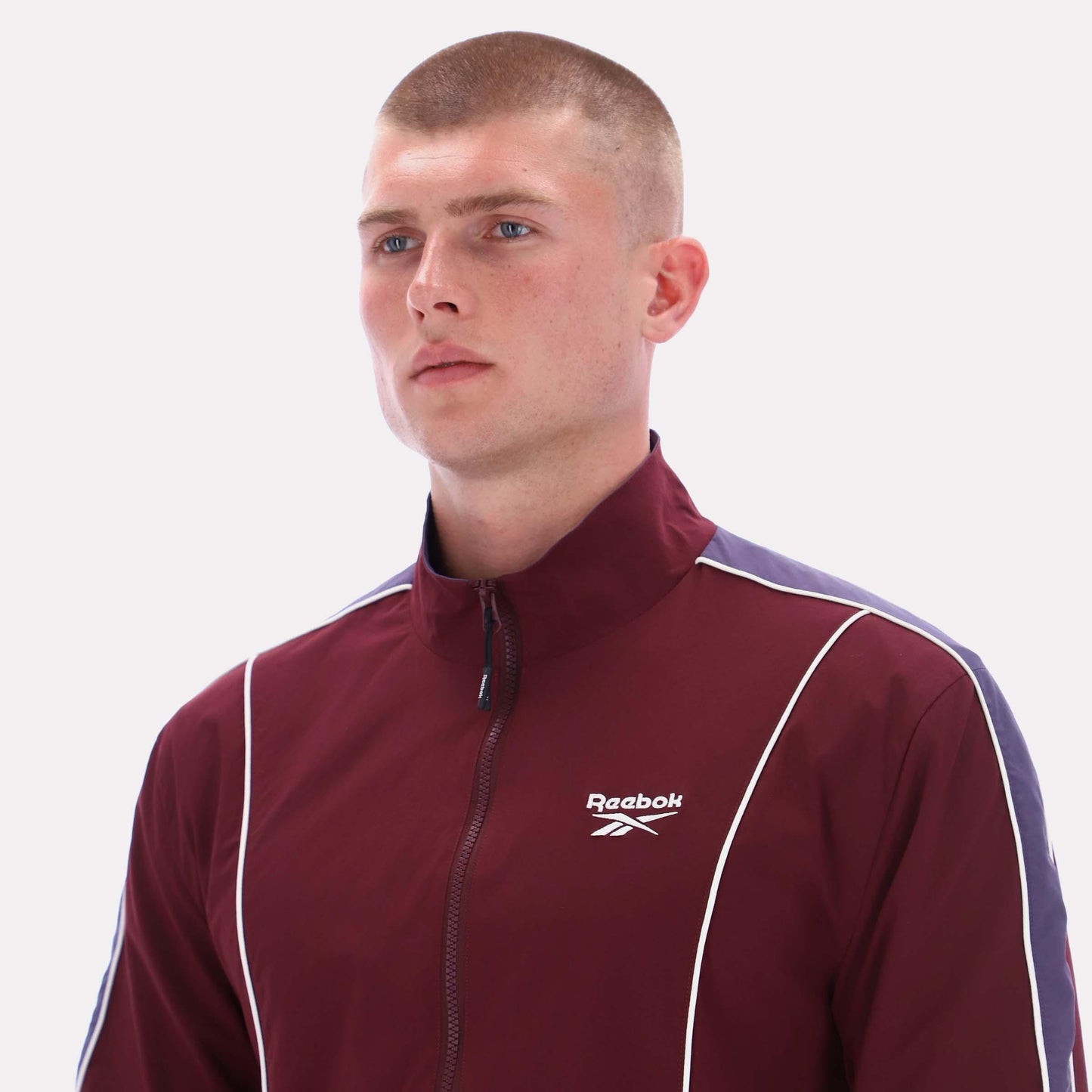 Reebok Apparel Men Heritage Sport Track Jacket BLACK CHERRY