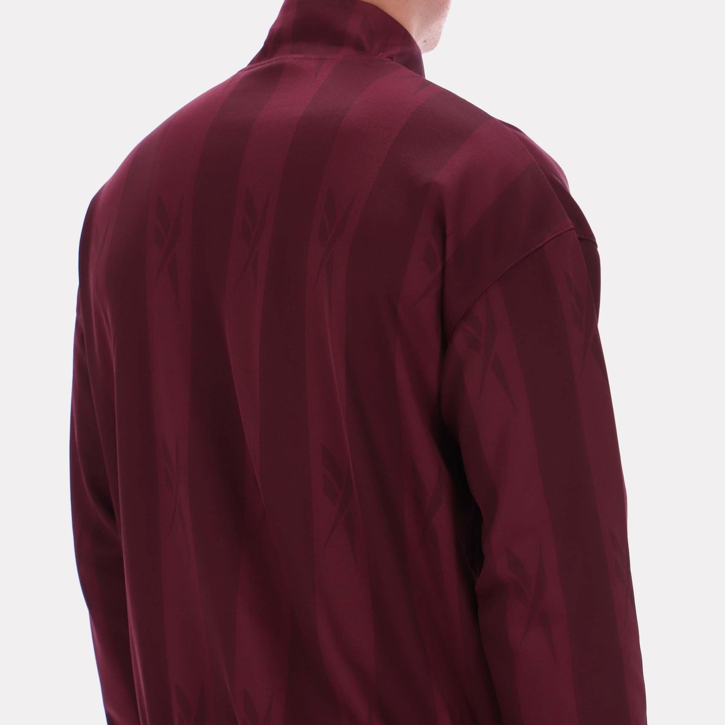 Reebok Apparel Men Retro Quarter-Zip Track Top BLACK CHERRY