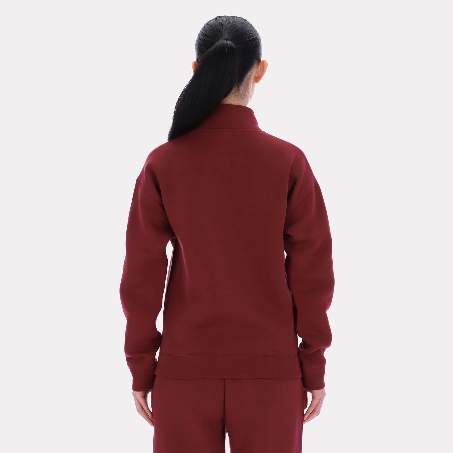 Reebok Apparel Women Scuba Quarter-Zip Pullover CLASSIC BURGUNDY