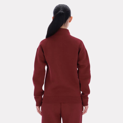 Reebok Apparel Women Scuba Quarter-Zip Pullover CLASSIC BURGUNDY