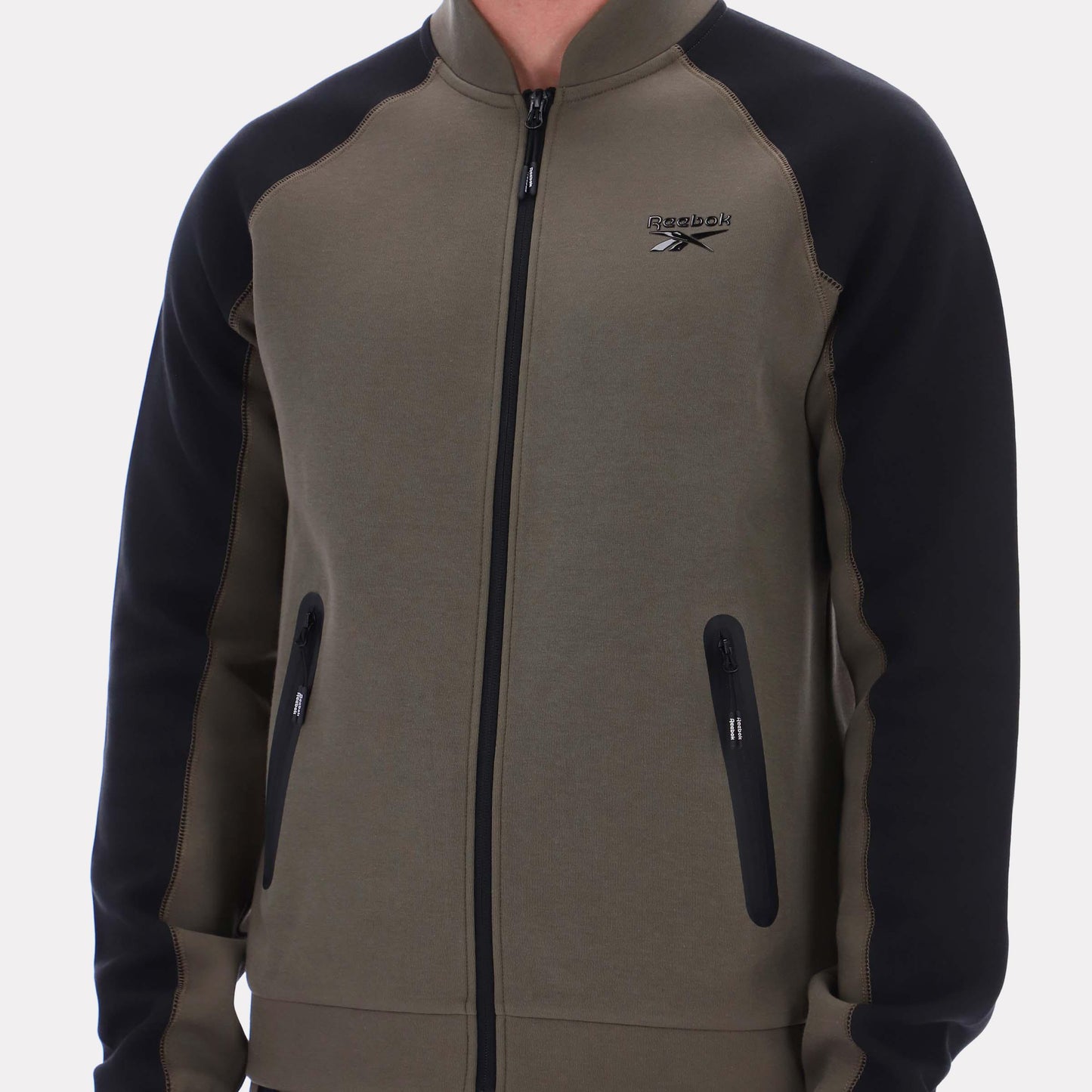 Reebok Apparel Men Performance Scuba Bomber Jacket ARMY GREEN/BLACK