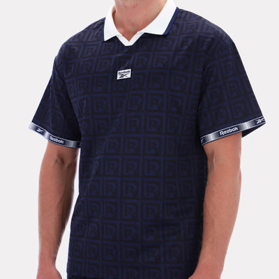 Reebok Apparel Men Reebok Monogram Graphic Jersey VECTOR NAVY AOP