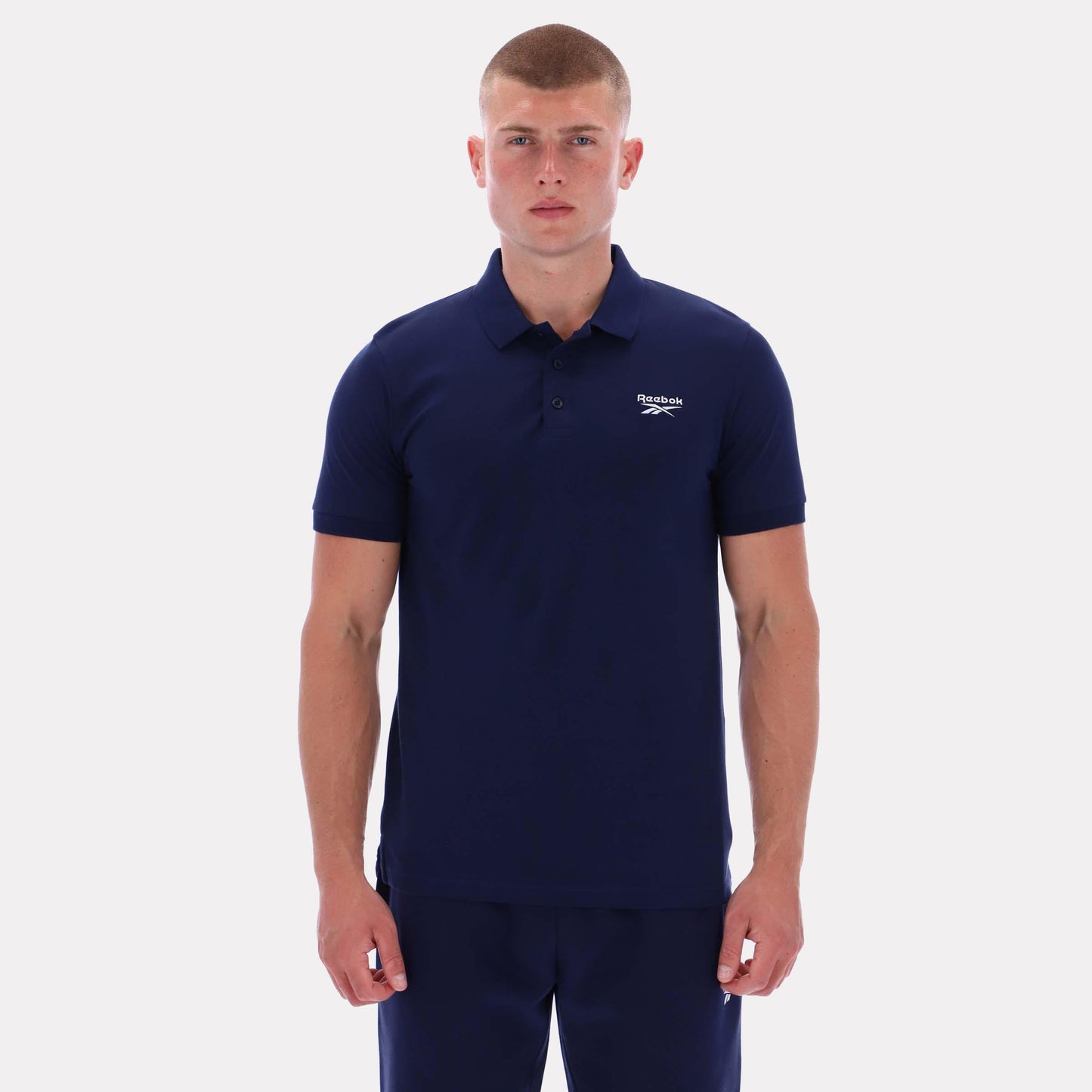 Reebok Apparel Men Classics Embroidered Polo Short Sleeve Shirt VECTOR NAVY