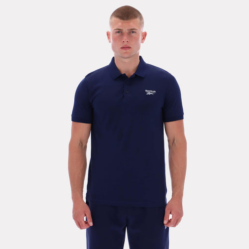 Reebok Apparel Men Classics Embroidered Polo Short Sleeve Shirt VECTOR NAVY