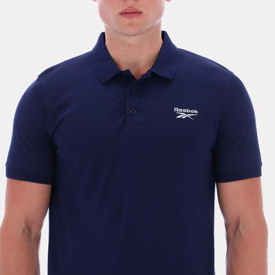 Reebok Apparel Men Classics Embroidered Polo Short Sleeve Shirt VECTOR NAVY