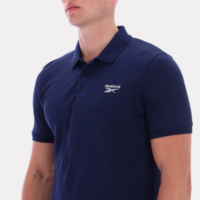 Reebok Apparel Men Classics Embroidered Polo Short Sleeve Shirt VECTOR NAVY