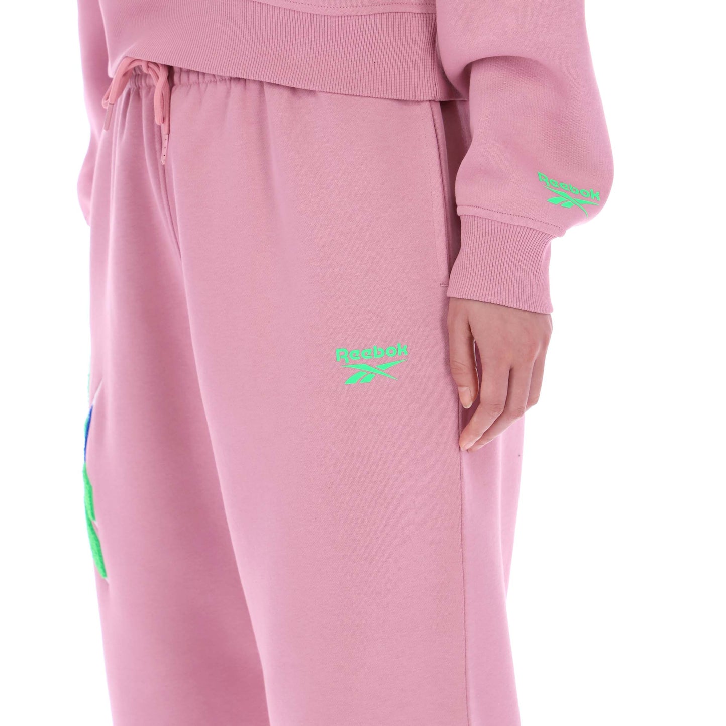 REEBOK APPAREL WOMEN Triple Boucle Big Logo Joggers DUSTY ROSE