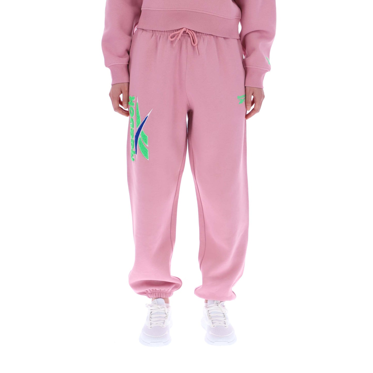 REEBOK APPAREL WOMEN Triple Boucle Big Logo Joggers DUSTY ROSE