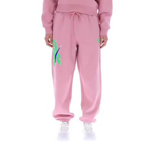 REEBOK APPAREL WOMEN Triple Boucle Big Logo Joggers DUSTY ROSE