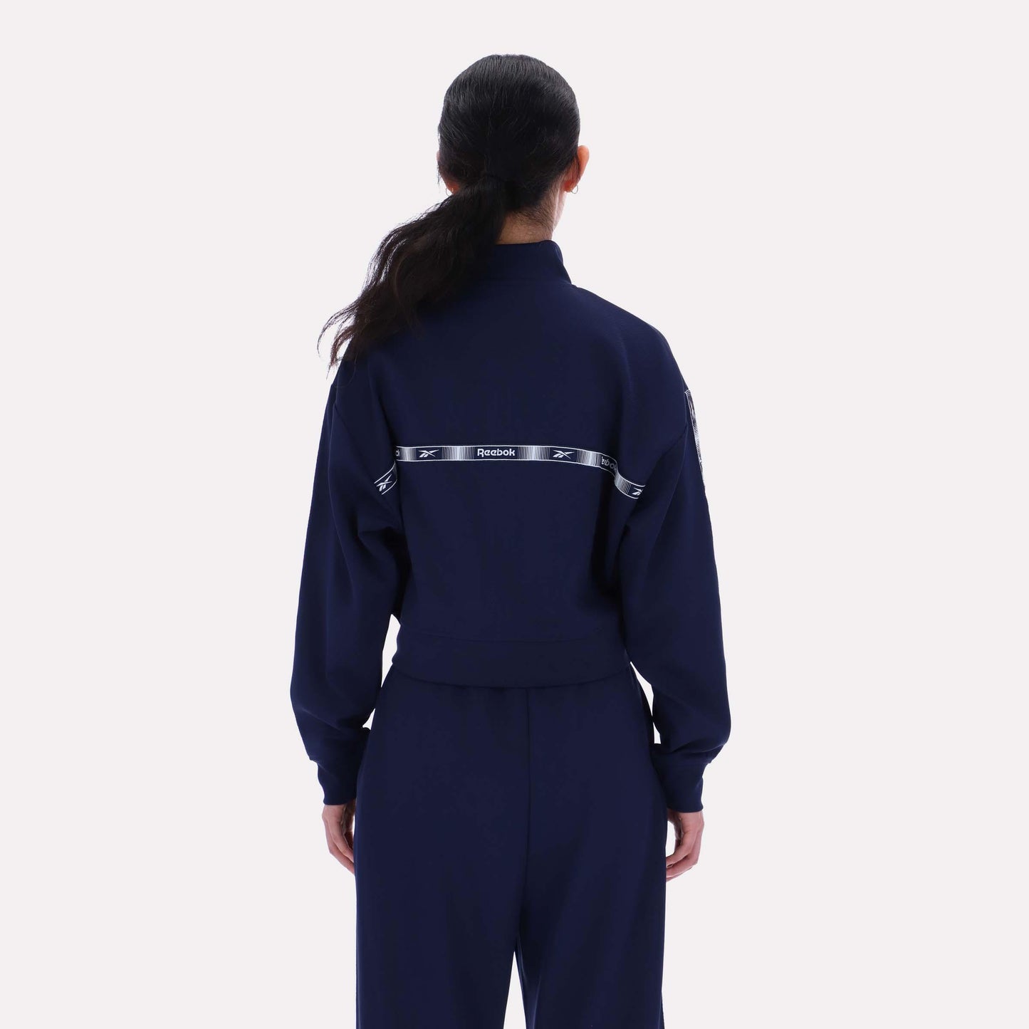 Reebok Apparel Women Cropped Vector Track Jacket VECTOR NAVY