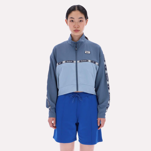 Reebok Apparel Women Cropped Vector Track Jacket LEISURE BLUE/SHADOW