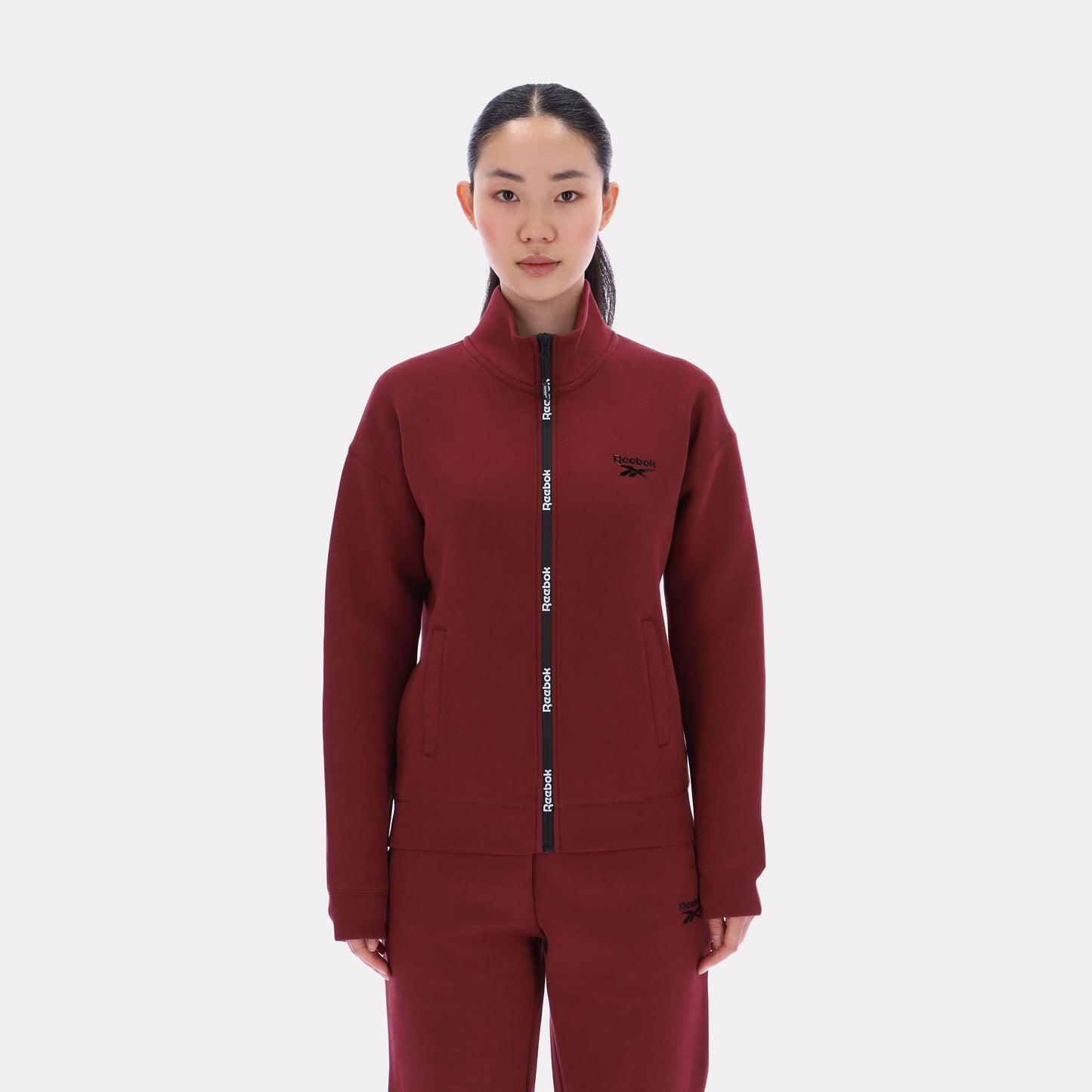 Reebok Apparel Women Scuba Track Jacket CLASSIC BURGUNDY