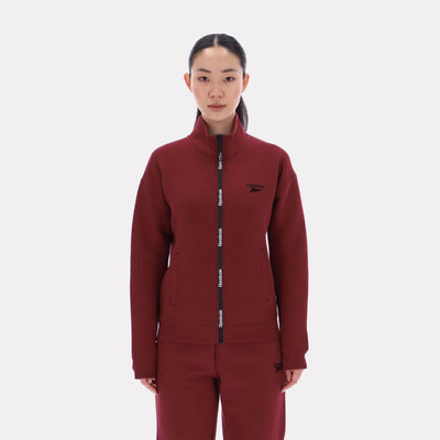 Reebok Apparel Women Scuba Track Jacket CLASSIC BURGUNDY