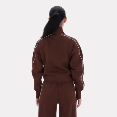 Reebok Apparel Women Off-Duty Cropped Jacket CAMPUS BROWN