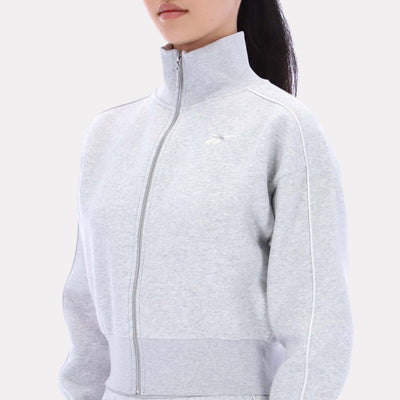 Reebok Apparel Women Off-Duty Cropped Jacket SILVER MARL