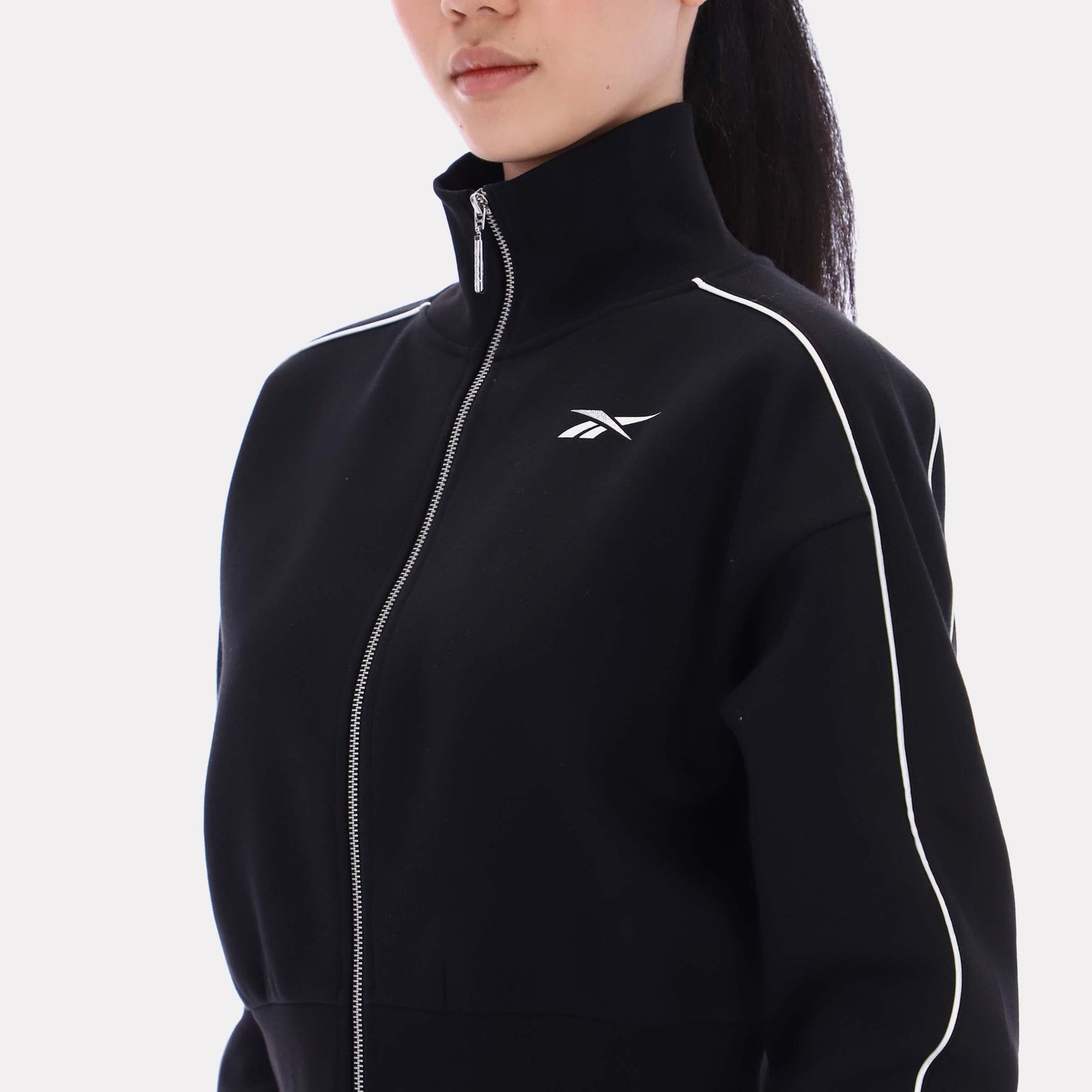 Reebok Apparel Women Off-Duty Cropped Jacket BLACK