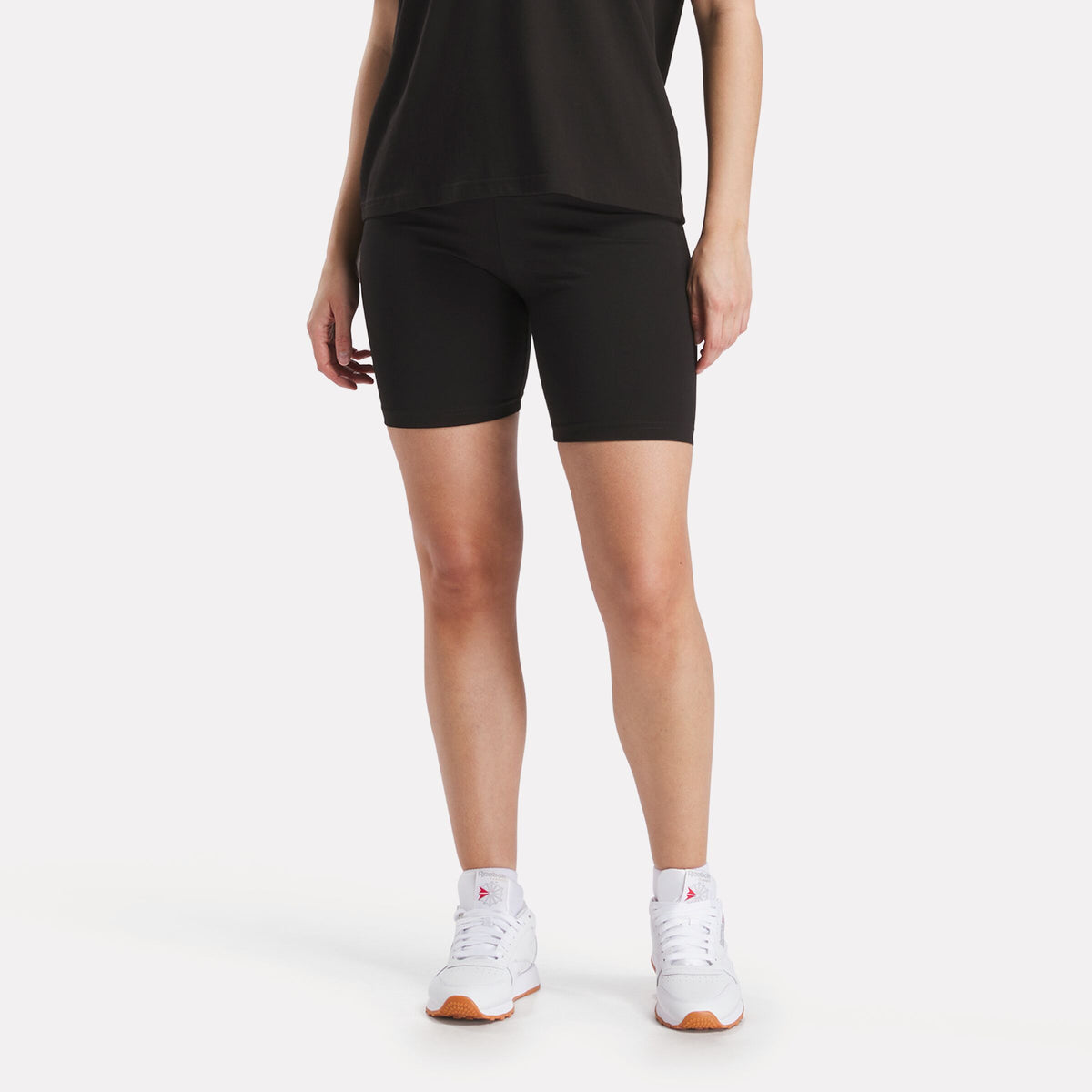 REEBOK APPAREL WOMEN Small Logo Cycle Shorts BLACK