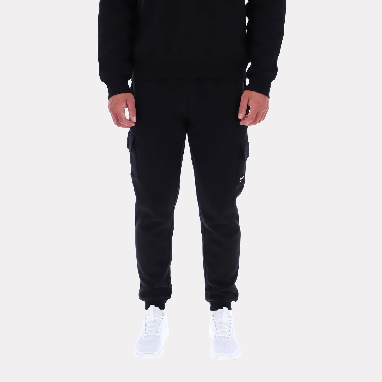Reebok Apparel Men Reebok Cargo Pocket Cuffed Pants BLACK