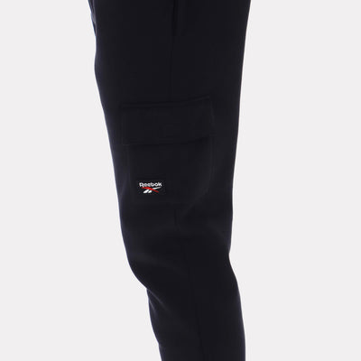Reebok Apparel Men Reebok Cargo Pocket Cuffed Pants BLACK