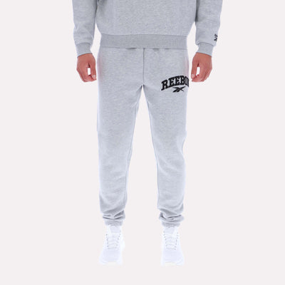 Reebok Apparel Men Classics Varsity Graphic Joggers LIGHT GREY MARL